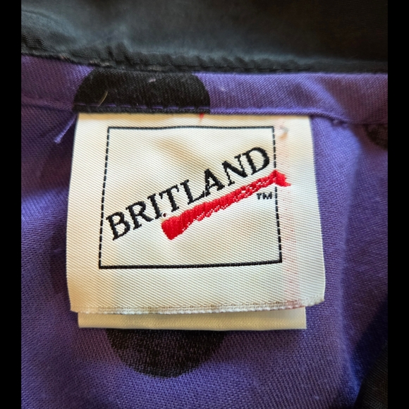 Purple Polka Dot Dress with Black Accents - Picture 10 of 12